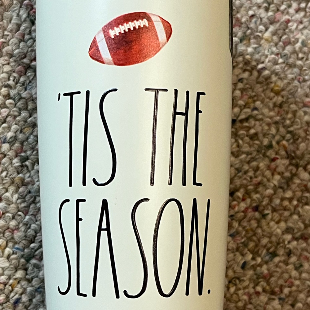 π Rae Dunn TIS THE SEASON Football Insulated Tumbler - Picture 3 of 10